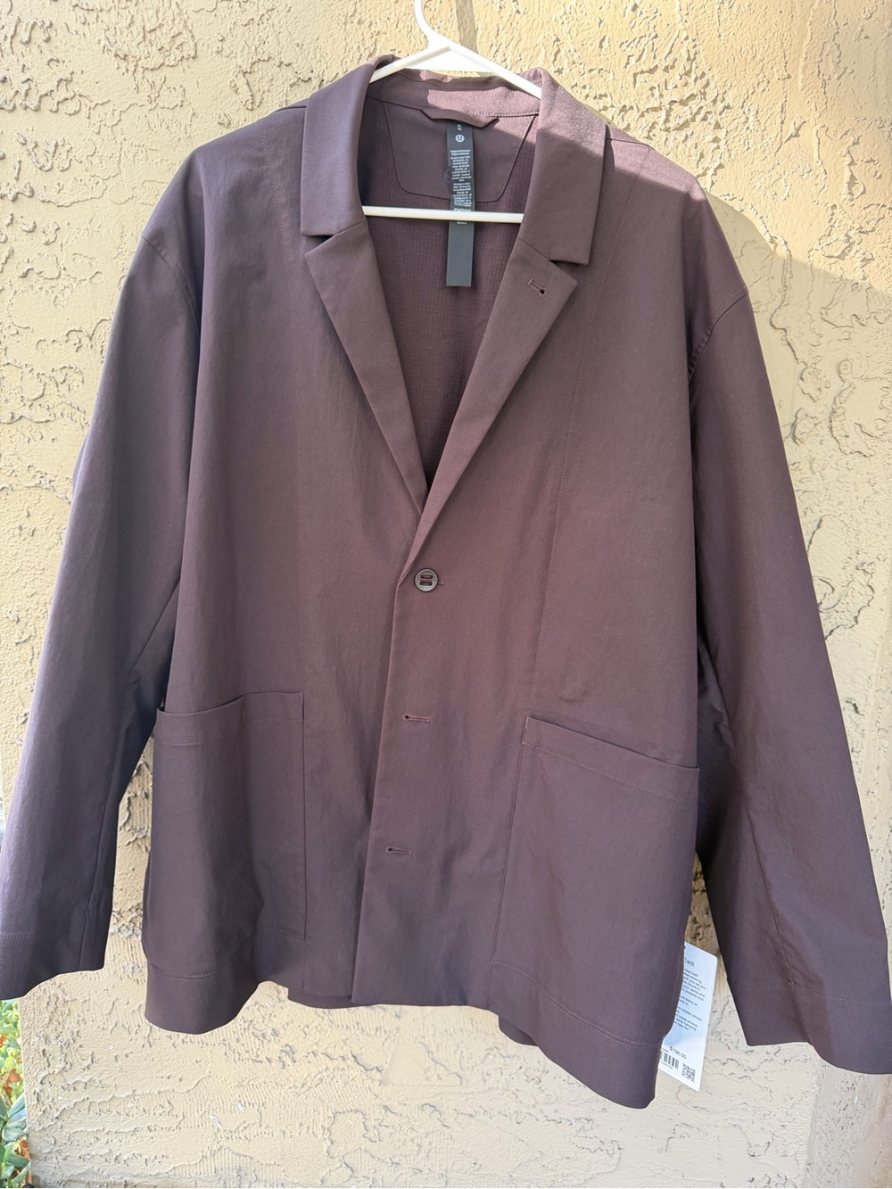 Lululemon Relaxed-Fit Twill Blazer Espresso Mens XL M3EQTS 3-Button NWT